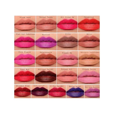 mac cosmetics lipstick matte colors.